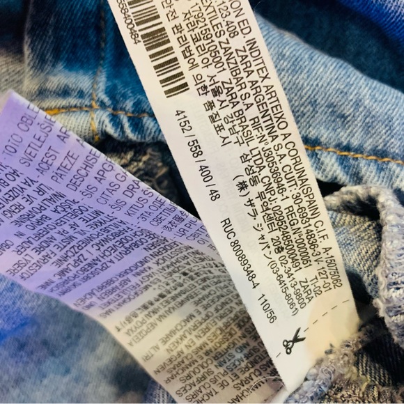 Zara Denim Snap Front Casual Skirt 3-4T - Picture 6 of 6